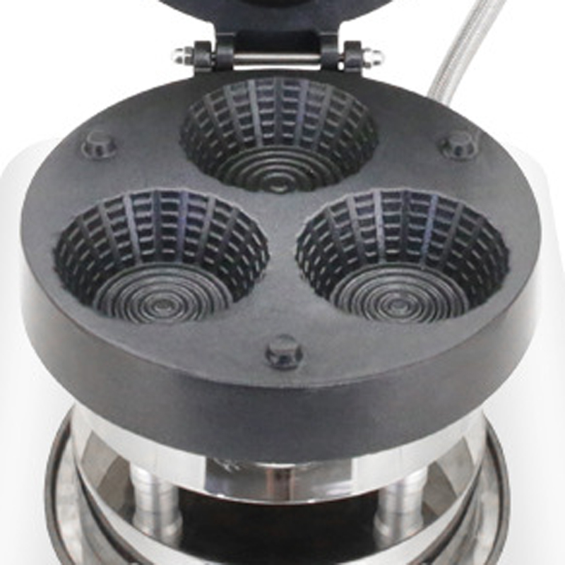 Waffle Cone Maker - Commerciële ijshoorntjesmachine met drie gaten, apparatuur