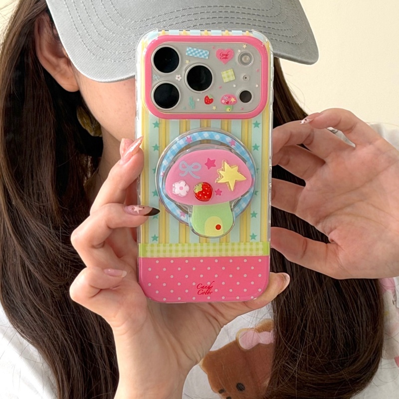 Taco Stand Holder - Schattige magnetische telefoonhoes met Koreaanse sterrenstrepen