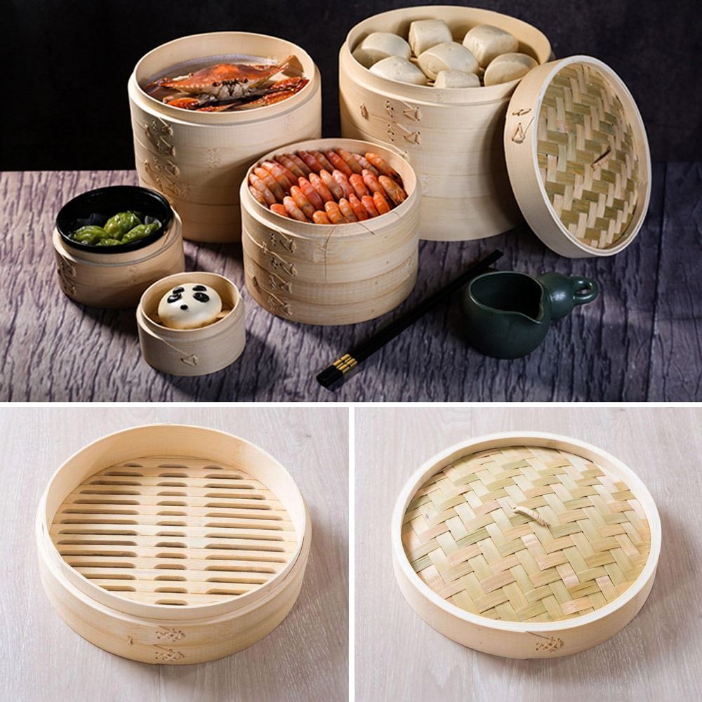 Bao Steamer Bamboo - Chinese stoommand van bamboe voor het