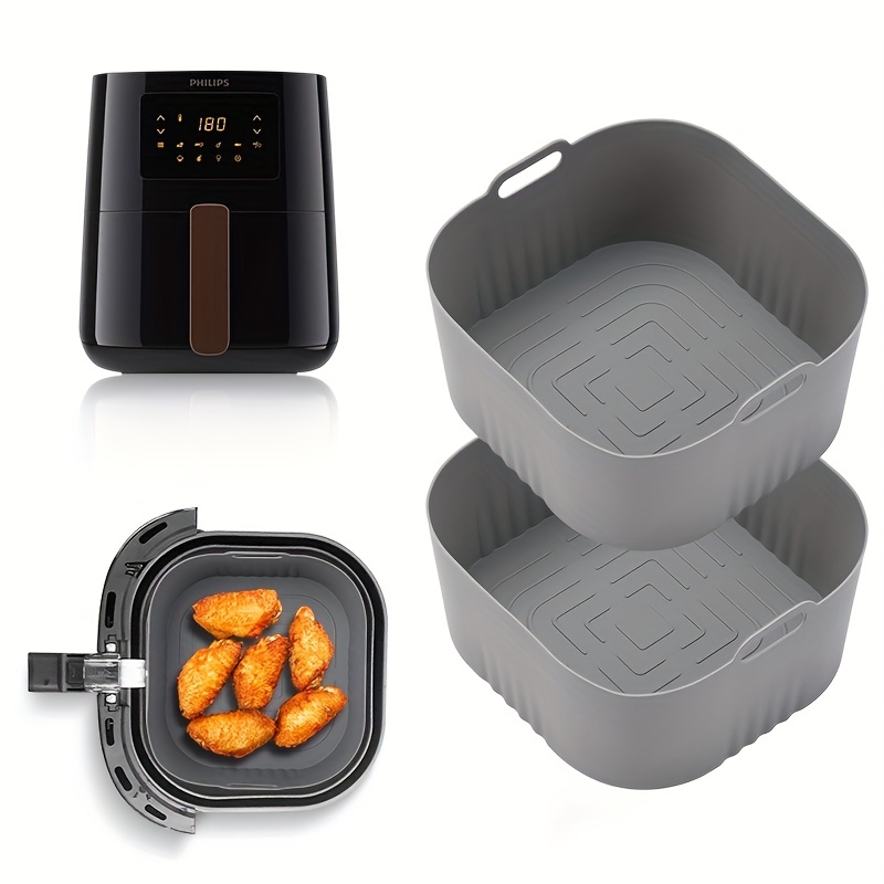 Philips Air Fryer Hd9252 - 2 stuks vierkante luchtfriteuse siliconen bakplaat,