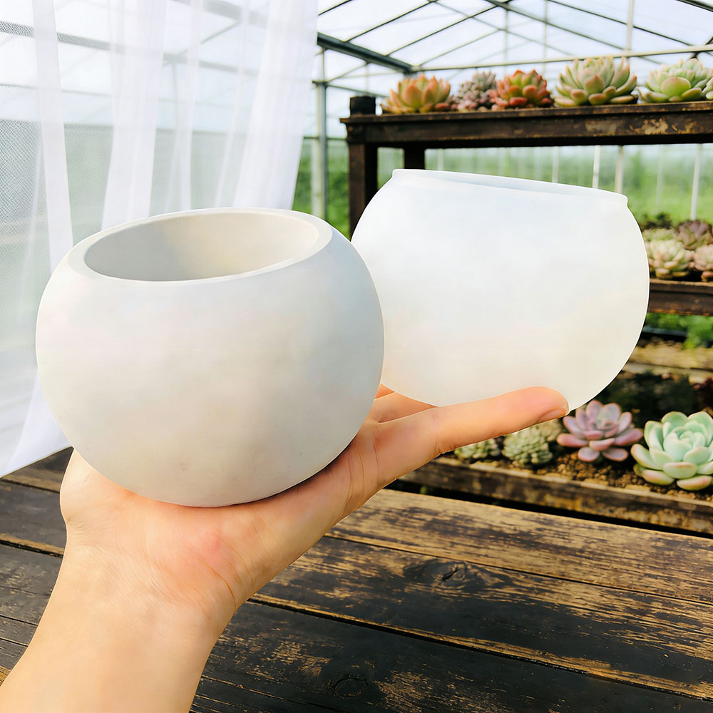 Potsticker Mold - Sferische Bloempot Siliconen Mal DIY Kaarsenhouder