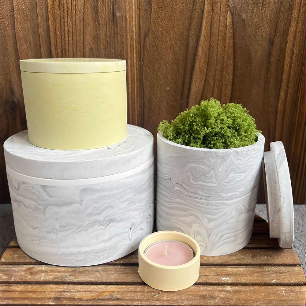 Potsticker Mold - Ronde cement kaars bus siliconen mal