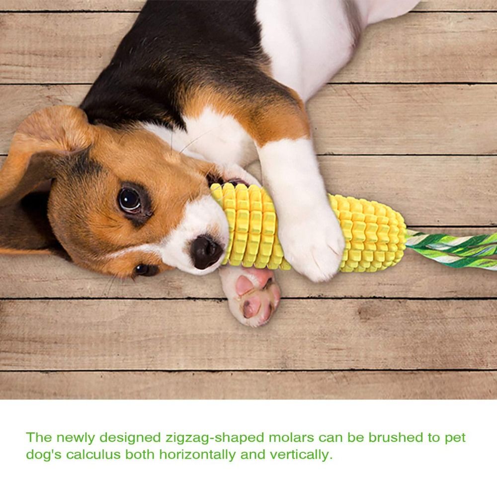 Stevige rubberen hondenspeeltj - Corn Dog Stick recensie en prijs